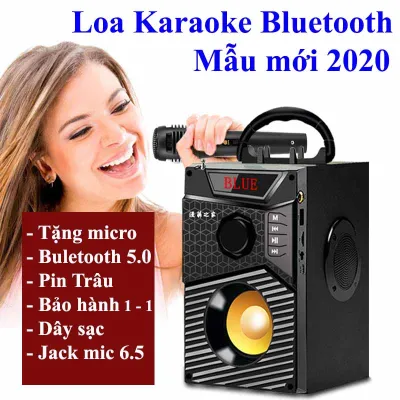 Loa Công Suất Lớn, Loa A300 Hozito Cao Cấp Version 2020 + TẶNG MIC HÁT, Loa Hat Karaoke Bluetooth Cầm Tay -Kèm Bóp xốp