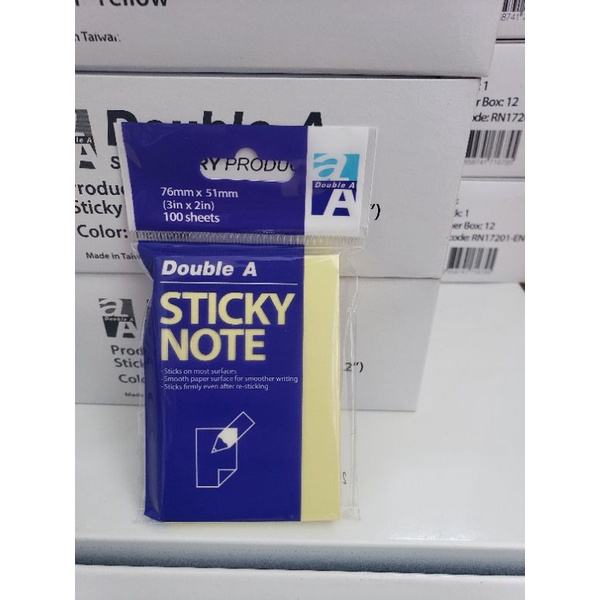 Xấp 100 Tờ Giấy note - Giấy ghi chú Vàng Double A