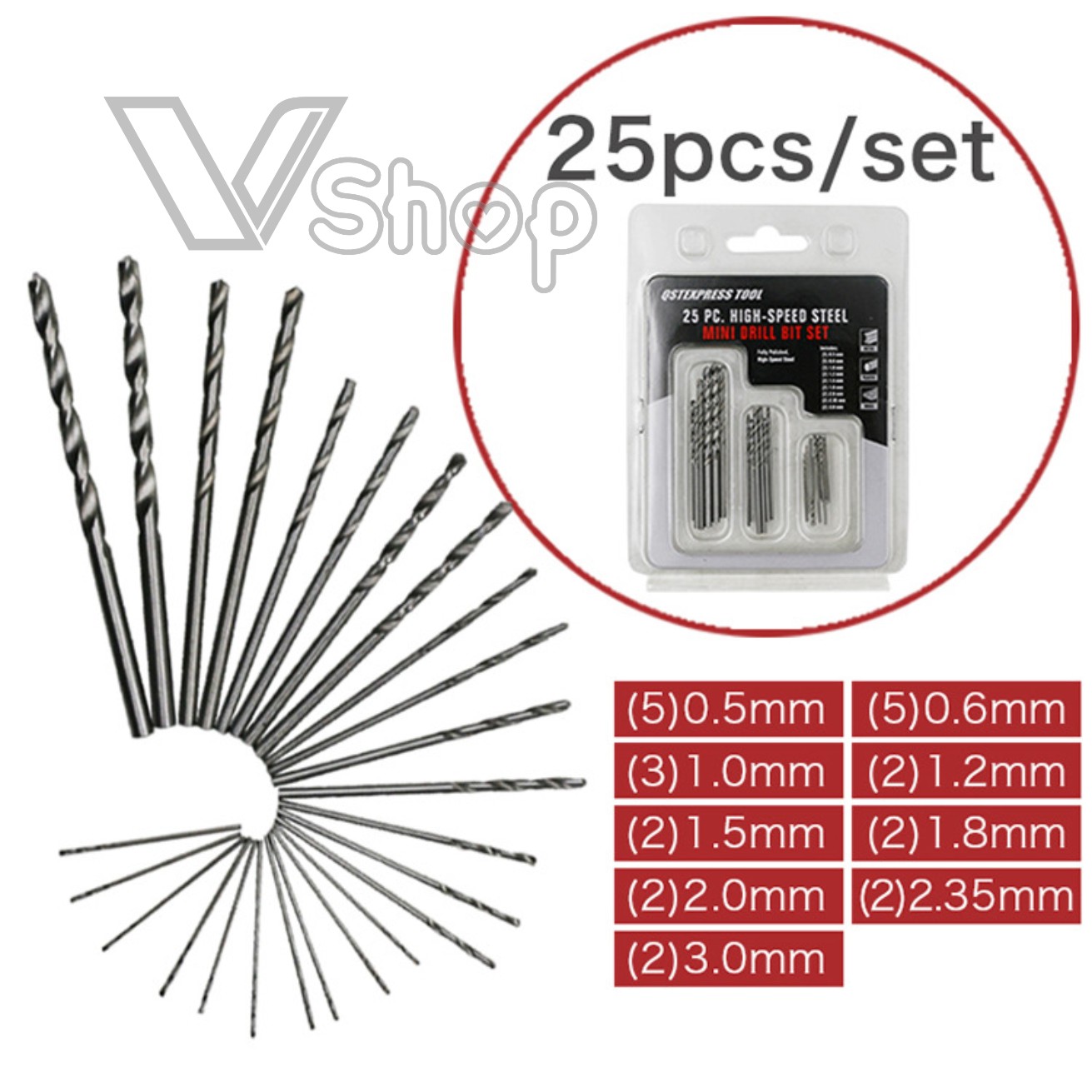 Bộ mũi  khoan mini 25 cái