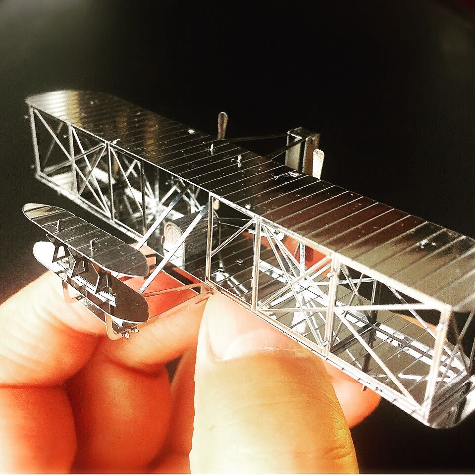 Mô Hình 3D Kim Loại Lắp Ráp Máy Bay Wright Flyer 1903 [Chưa Lắp]