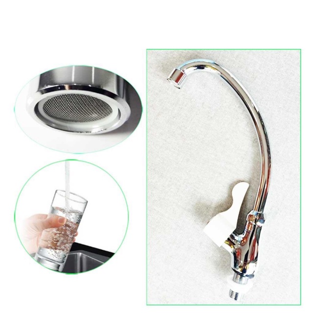 Vòi bếp, rửa chén bát lạnh Caesar cần cong K027C