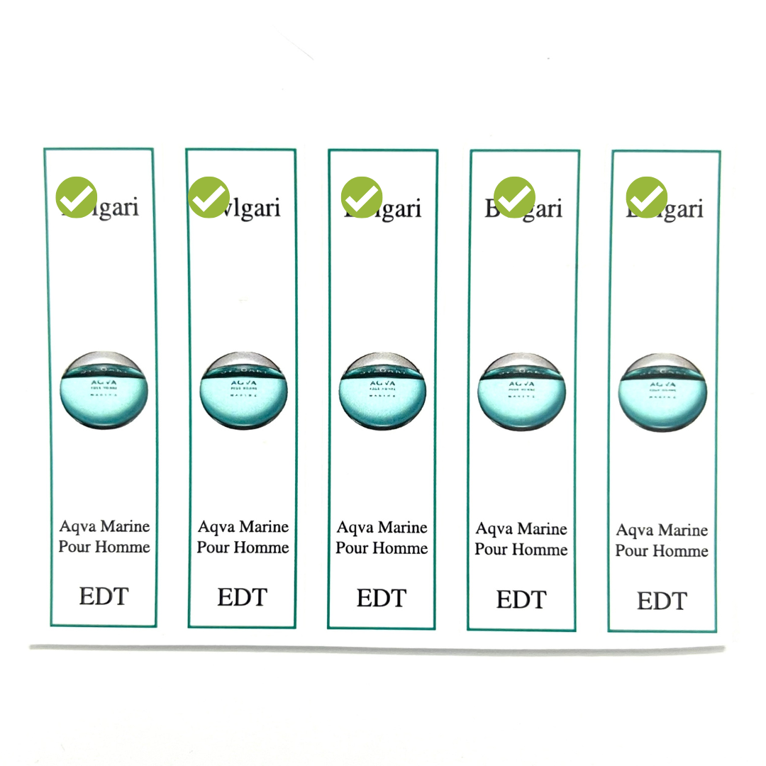 [HCMC] combo 10 PCs bylgari perfume bottle sticker for full series bottle