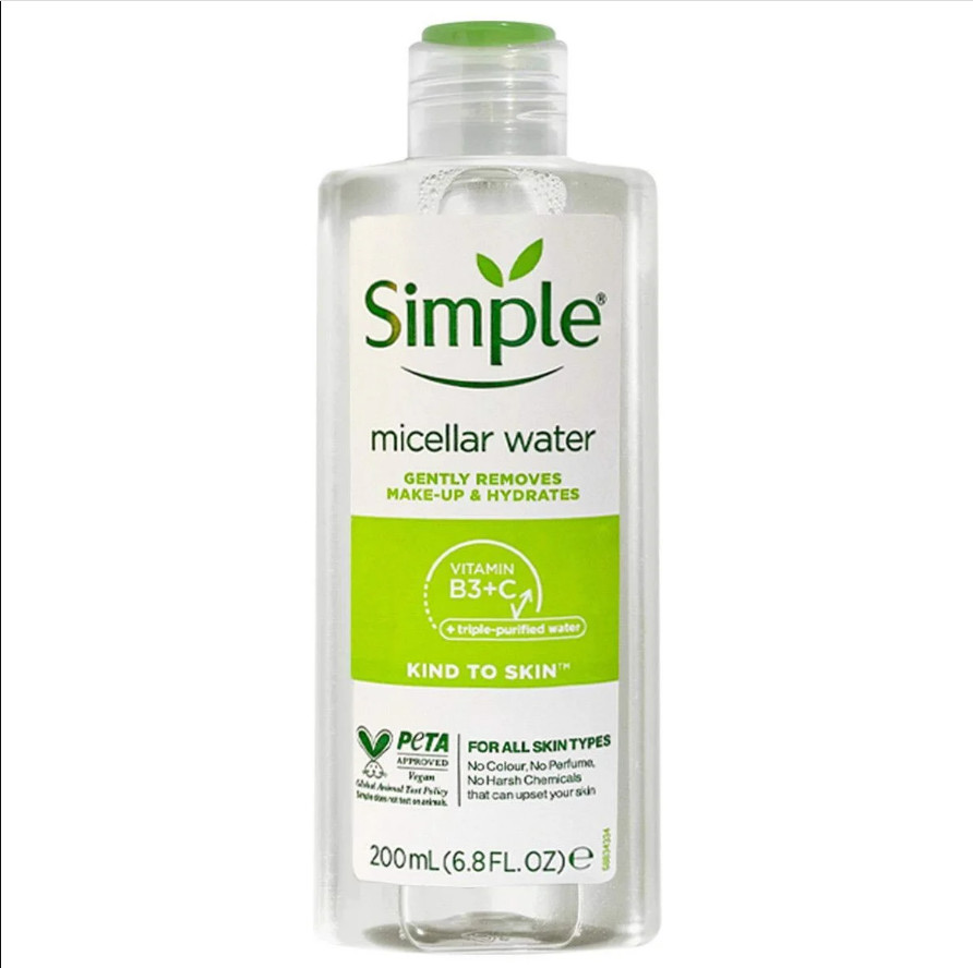 [HCM][Mẫu Mới] Nước Tẩy Trang Simple Micellar Cleansing Water 200ml/400ml