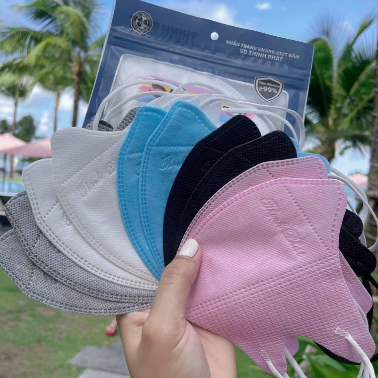 Hộp 100 Chiếc Khẩu Trang 5D Thịnh Phát 3 Lớp Kháng Khuẩn
