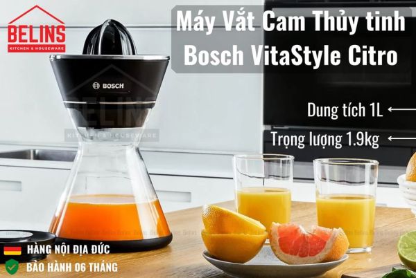 [BELINS] Máy Vắt Cam Thủy tinh Bosch VitaStyle Citro