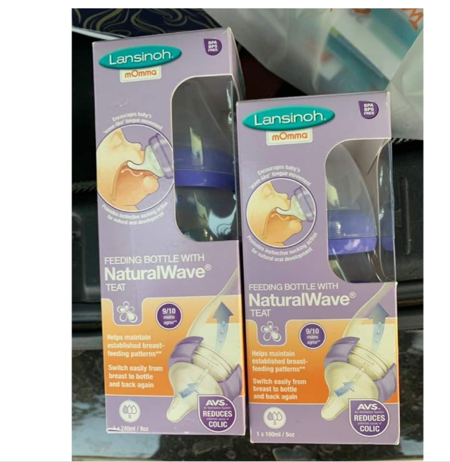[HÀNG MỸ] Bình sữa Lansinoh Momma 160ml/ 240ml