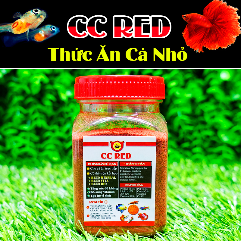 Thức ăn Cao Cấp dành cho 7 Màu và Betta | Cám CC Red 🐠🐓🐣🦐