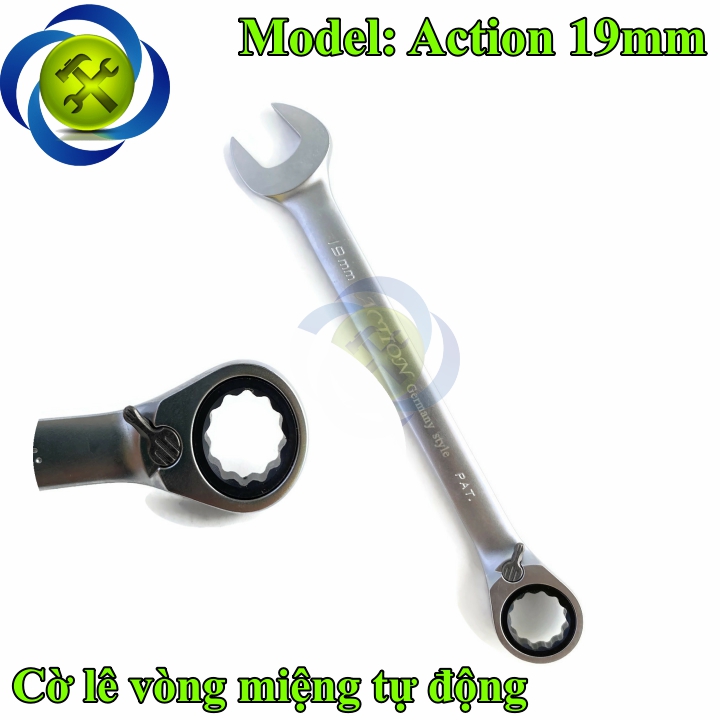 [HCM]Cờ lê vòng miệng tự động Action 19mm có khóa