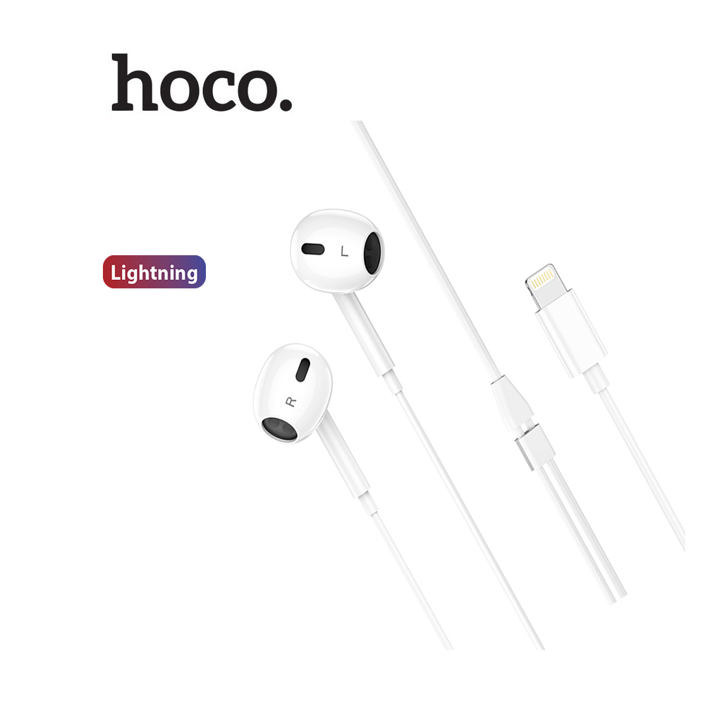 Tai nghe nhét tai Hoco M1 Max chân Lightning kết nối BTV5.0 tích hợp microphone dài 1.2M