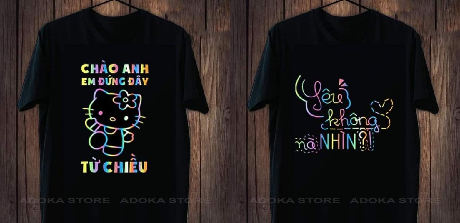 Áo phản quang, combo 2 áo phản quang in hình 3d cực chất