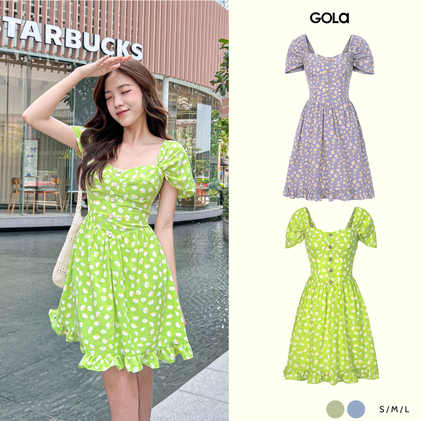 Đầm VANIA - Đầm cúp ngực nẹp nút