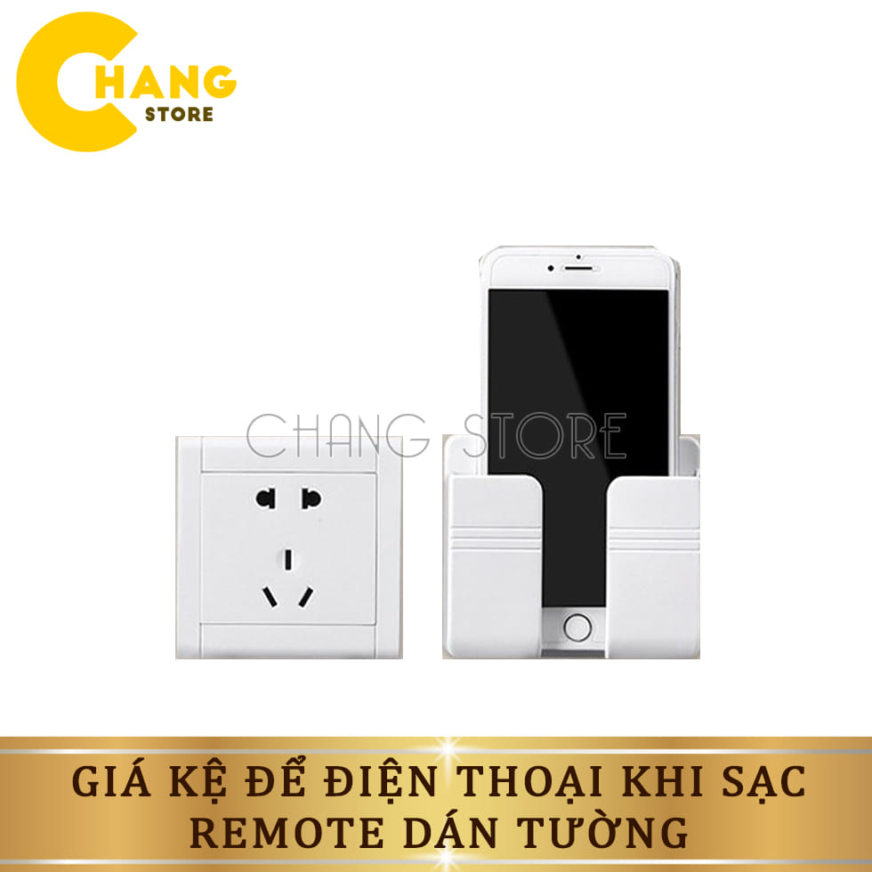 Giá kệ đựng remote điều khiển Living C R25, hộp để điện thoại khi sạc dán tường đa năng cần thiết cho mọi nhà