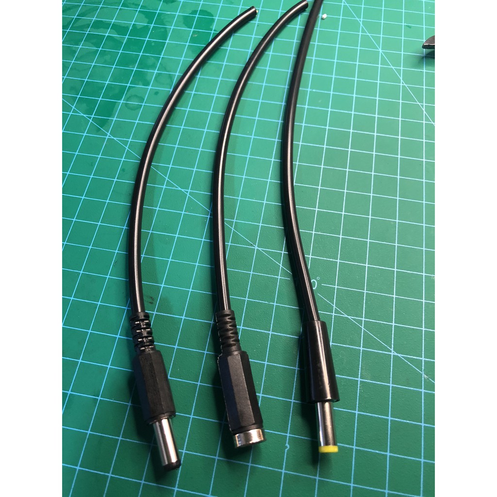 Dây nguồn DC đầu jack Đực, Cái DC 5.5x2.1mm (lõi đồng nguyên chất)