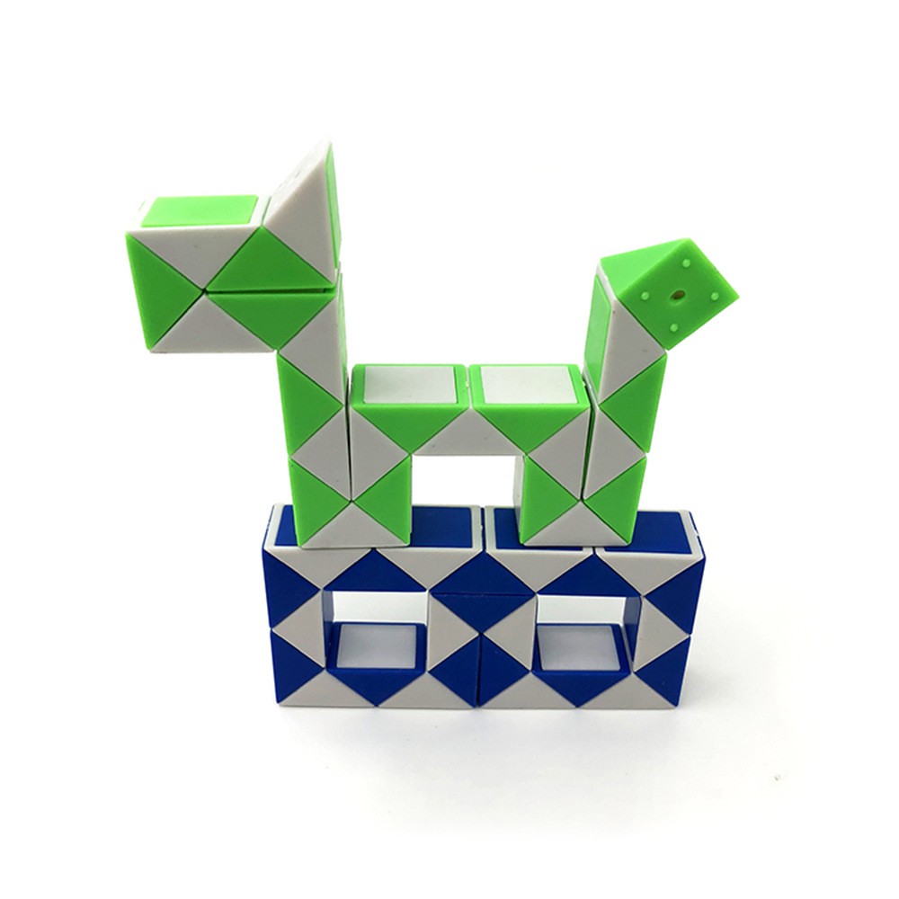 Đồ chơi xếp hình rubik 3D thần kì hình con rắn mini