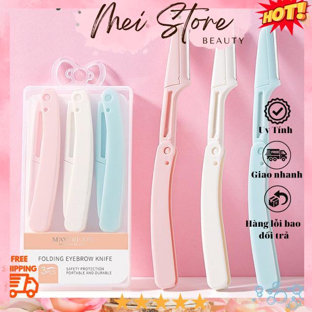 Bộ 3 Cây Dao Cạo Lông MayCreate Folding Eyebrow Knife
