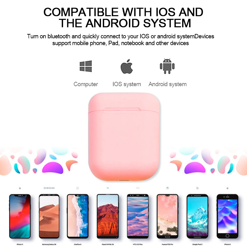 Tai nghe Bluetooth inpods i12 Bản Cao Cấp Chip 5.0 Bluetooth, Tai Nghe Bluetooth Không Dây I12s hay hơn i7s, Tai Nghe Bluetooth Nhét Tai, Tai nghe bluetooth pin trâu cho samsung/oppo/xiaomi/iphone