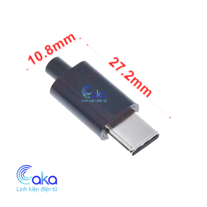 Đầu jack cắm usb Type-C 3.1 kèm vỏ
