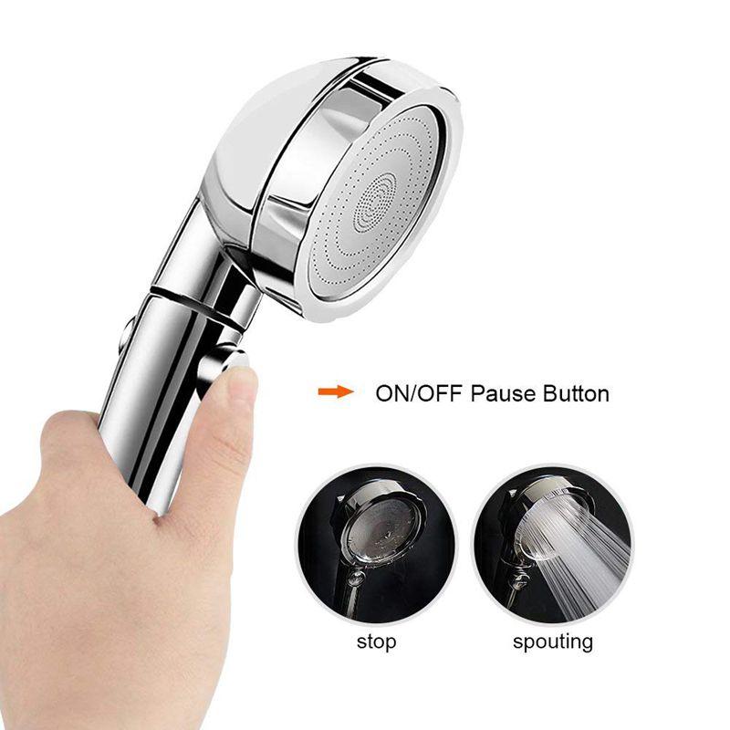 Handheld Shower Head High Pressure Chrome 3 Spary Setting with ON/OFF ...