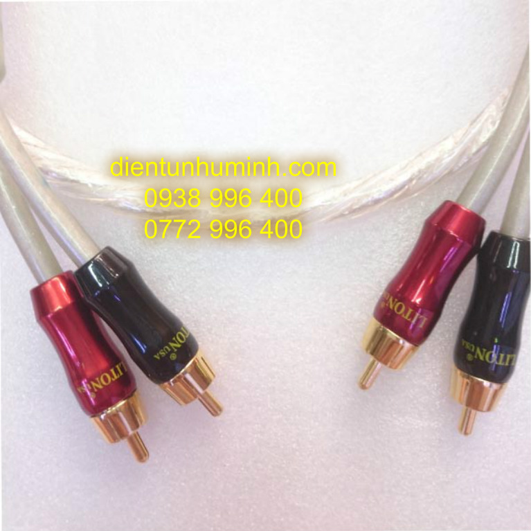Dây av liton Bạc USA đầu jack Đỏ + Đen cao cấp .