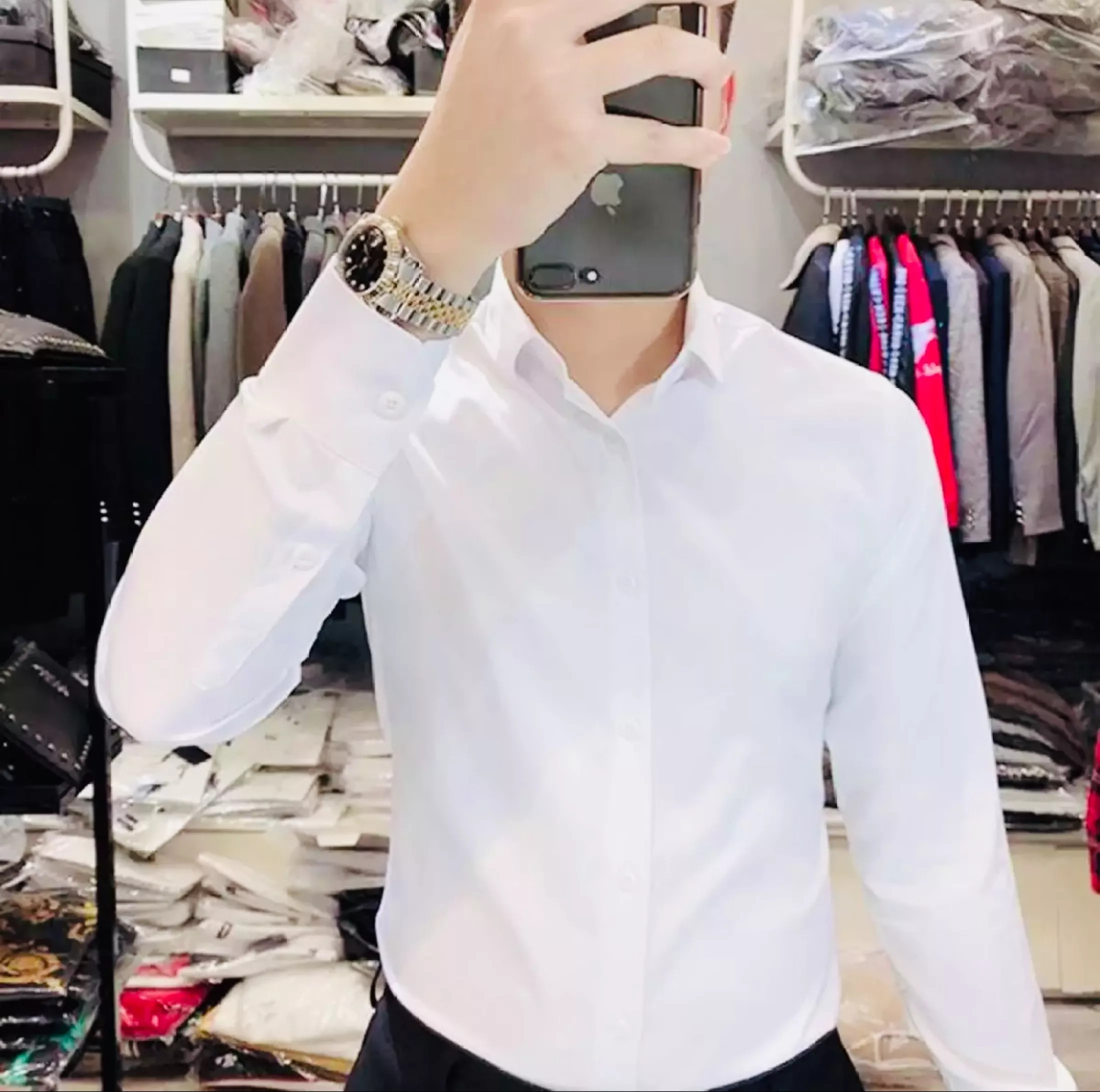 Áo sơ mi trơn công sở đi làm siêu đẹp