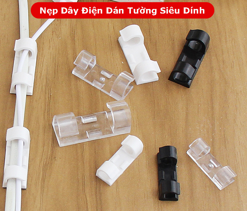 Combo 20 Nẹp DÂY ĐIỆN Dán Tường Siêu Dính