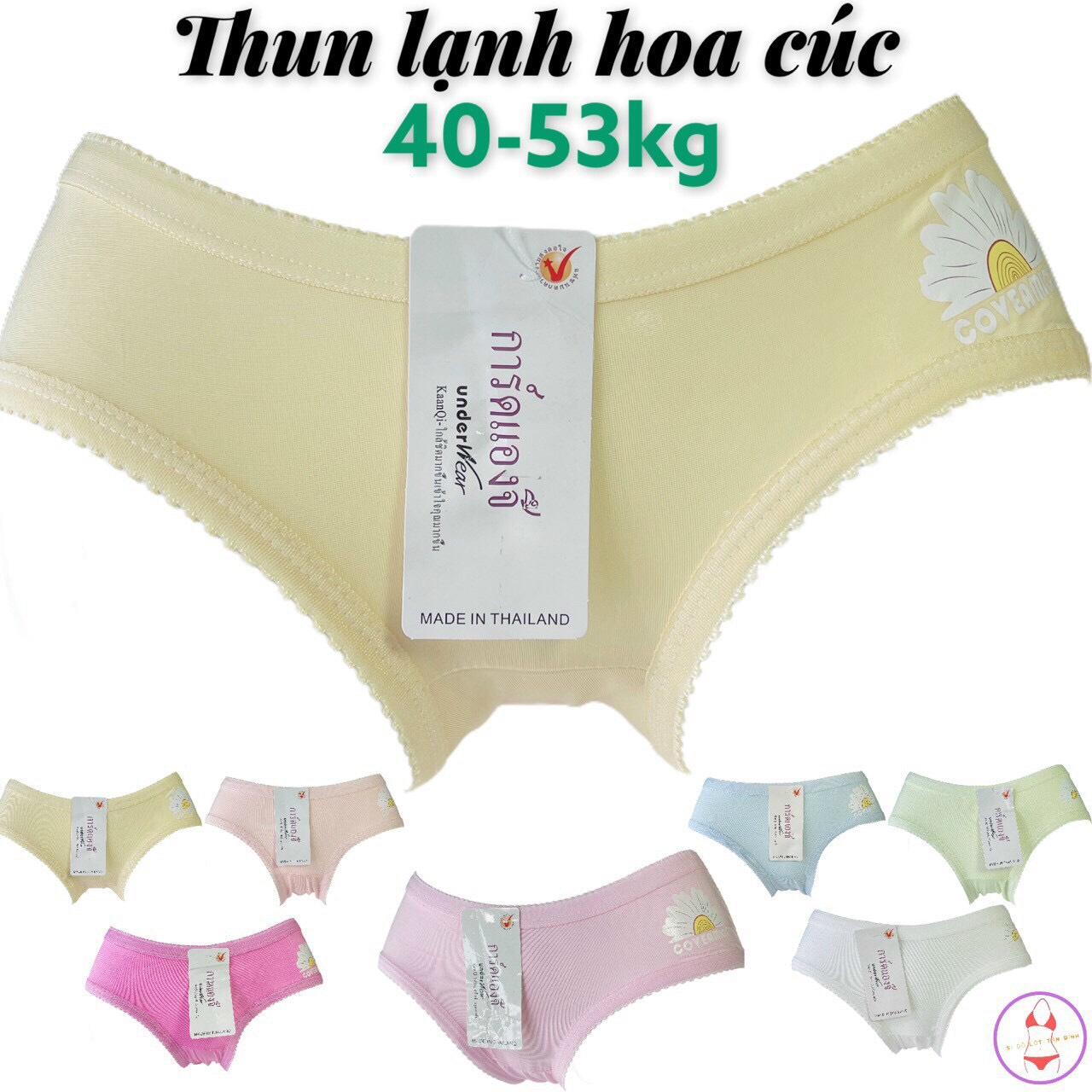 Combo 10 quần lót nữ thái lan thun lạnh hoa cuc (8083)