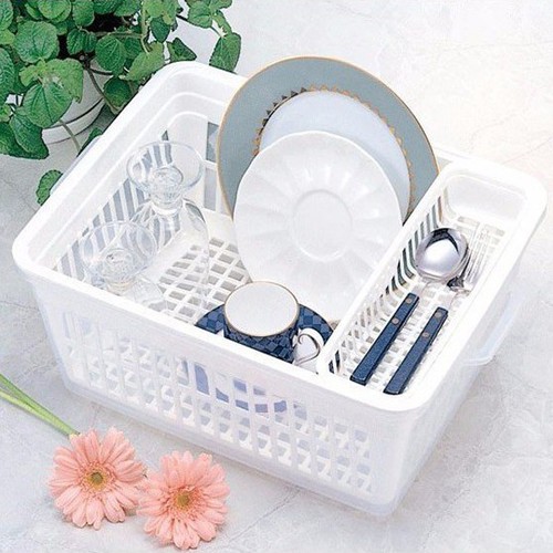 Rổ Úp Bát Đĩa Có Nắp Inomata nội địa Nhật Bản