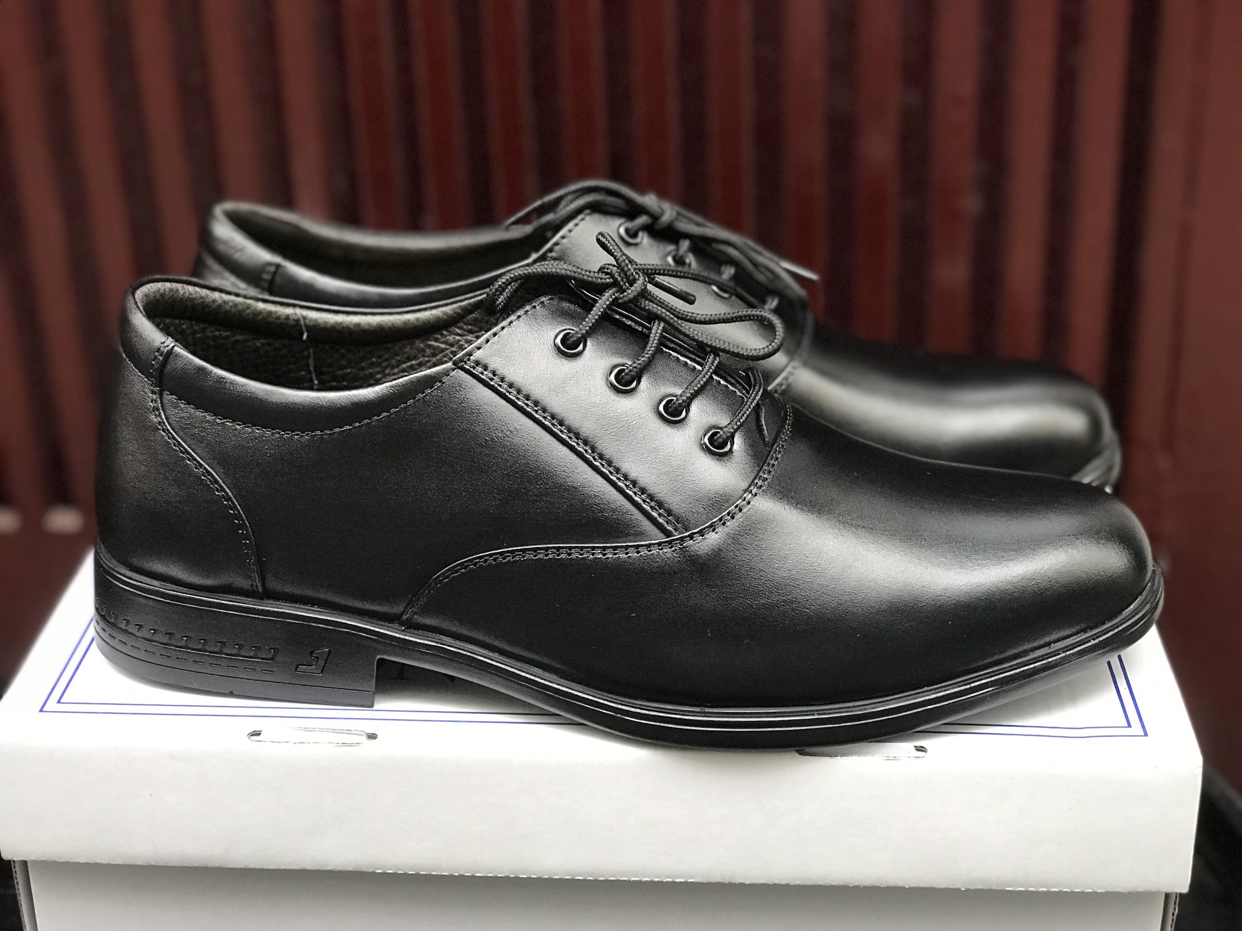 Men's Genuine Leather Office Shoes Lace-Up Style 407A