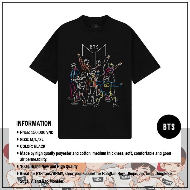Áo thun tay lỡ BTS - Áo thun Idol Kpop - Chick's Store 93