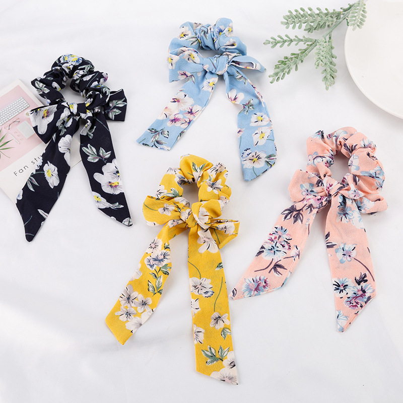 Cột Tóc Nữ Scrunchies Nơ Hoa Hàn Quốc siêu xinh