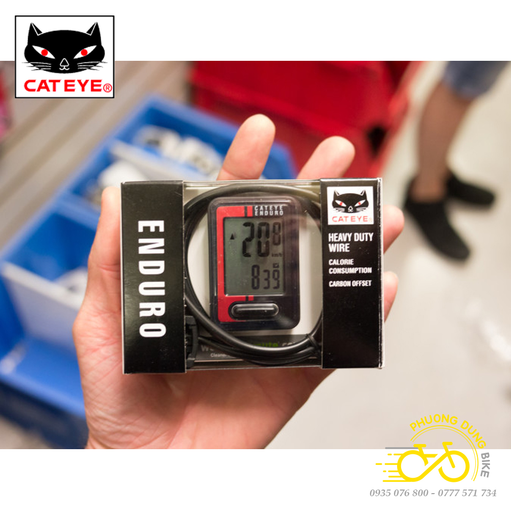 Cateye Enduro Cc-Ed400 Bicycle Speedometer – Wired, Measures Distance, Speed, Genuine