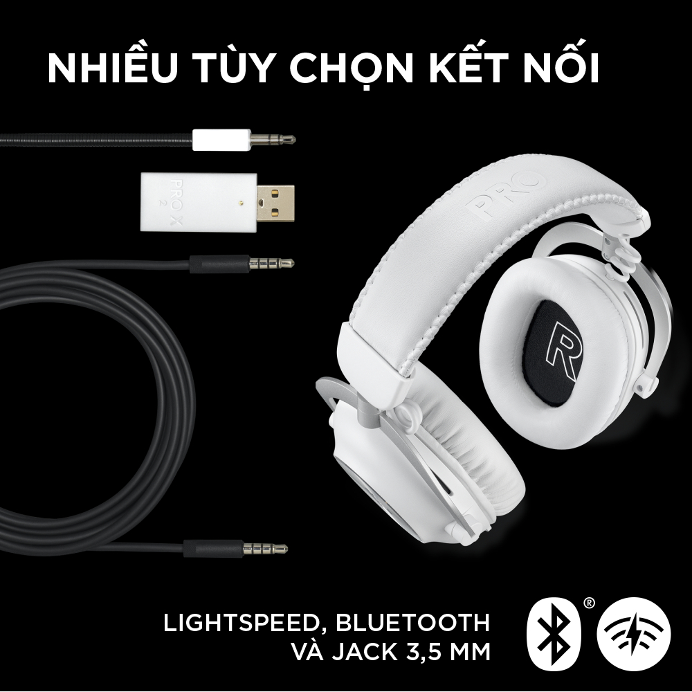 Tai nghe Logitech G Pro X 2 LightSpeed Wireless ( White / Black)