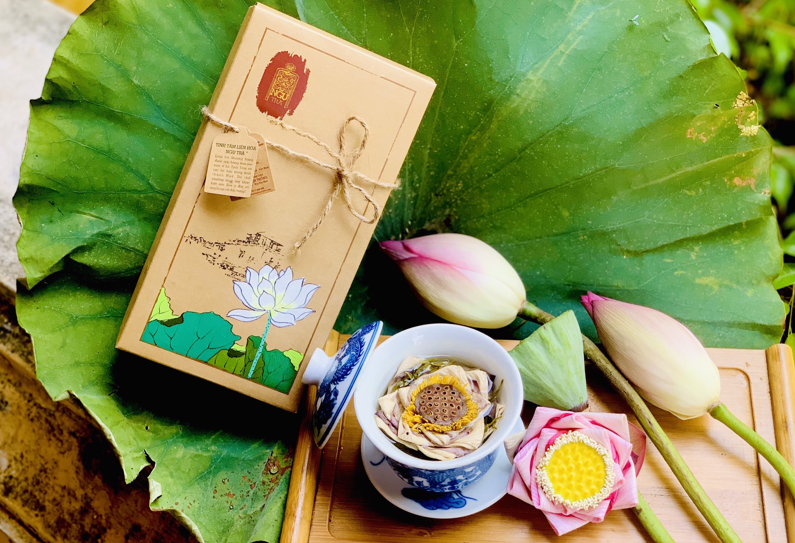 Trà Hoa Sen Hồng nguyên bông (sấy lạnh),
