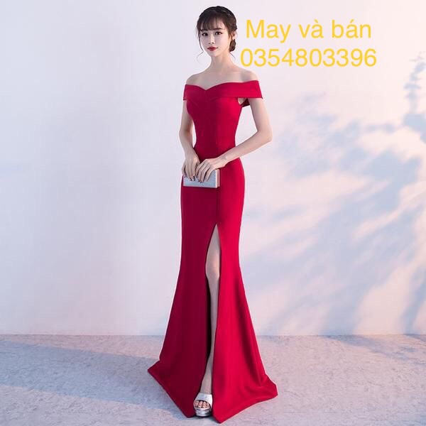 Đầm dạ hội trễ vai