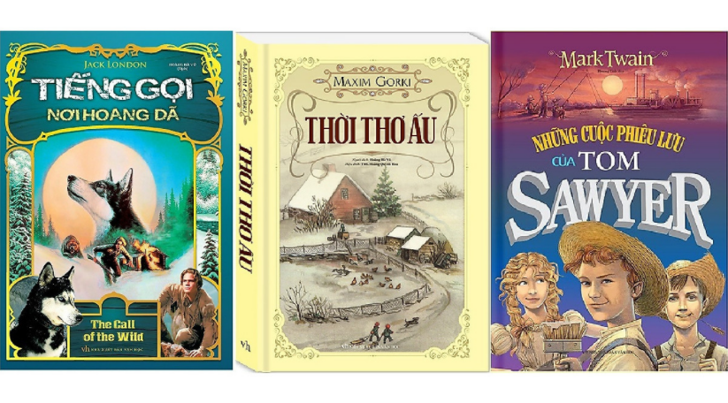 Combo 3 cuốn thời thơ ấu + những cuộc phiêu lưu của tom sawyer + tiếng gọi nơi hoang dã