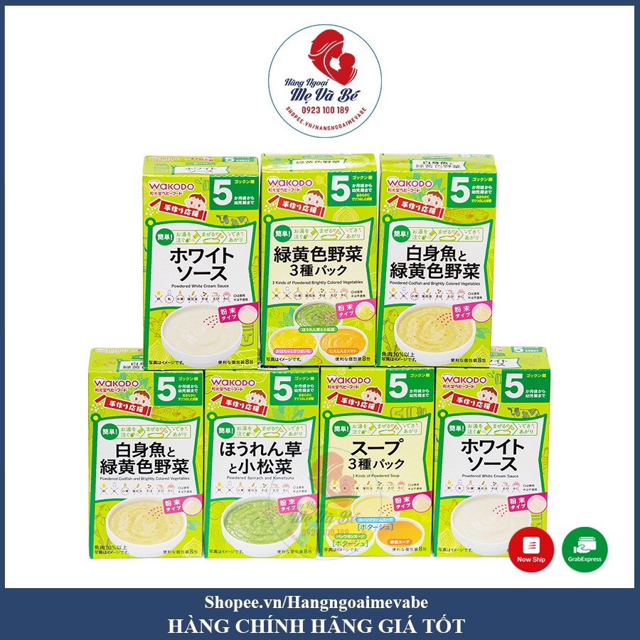 Bột ăn dặm Wakodo cho bé Nhật Bản Date 12 2021-2022
