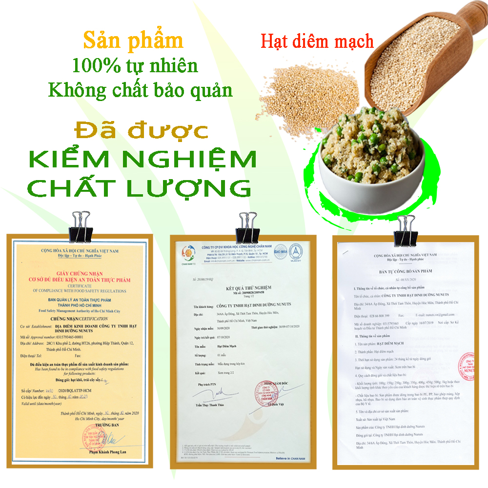 500g Hạt diêm mạch trắng( quinoa) shop Thúy Anh