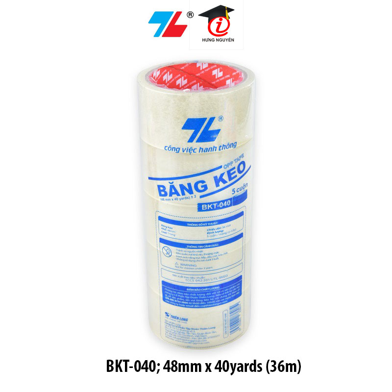 Băng dính trong thiên long 4,8 cm x 40 yards bkt-040 thiên long