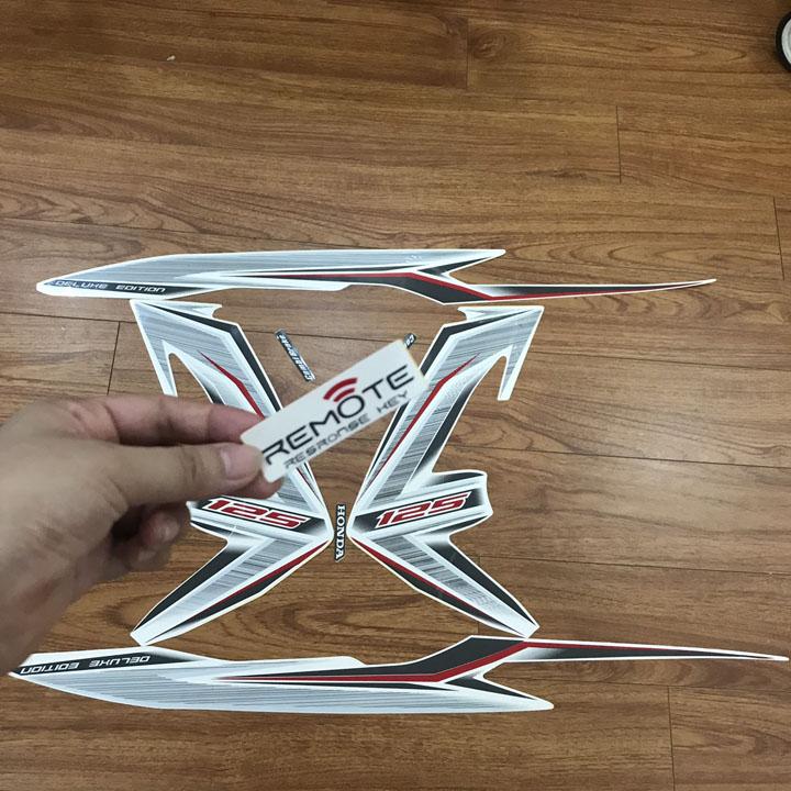 Bộ tem dán xe máy Airblade 125 đời 2013-2014 màu BẠC