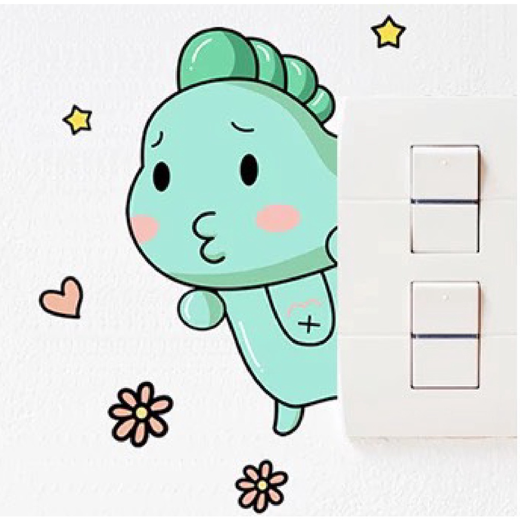 Decal dán ổ điện, sticker trang trí dễ thương( Ổ ĐIỆN SẮC MÀU)