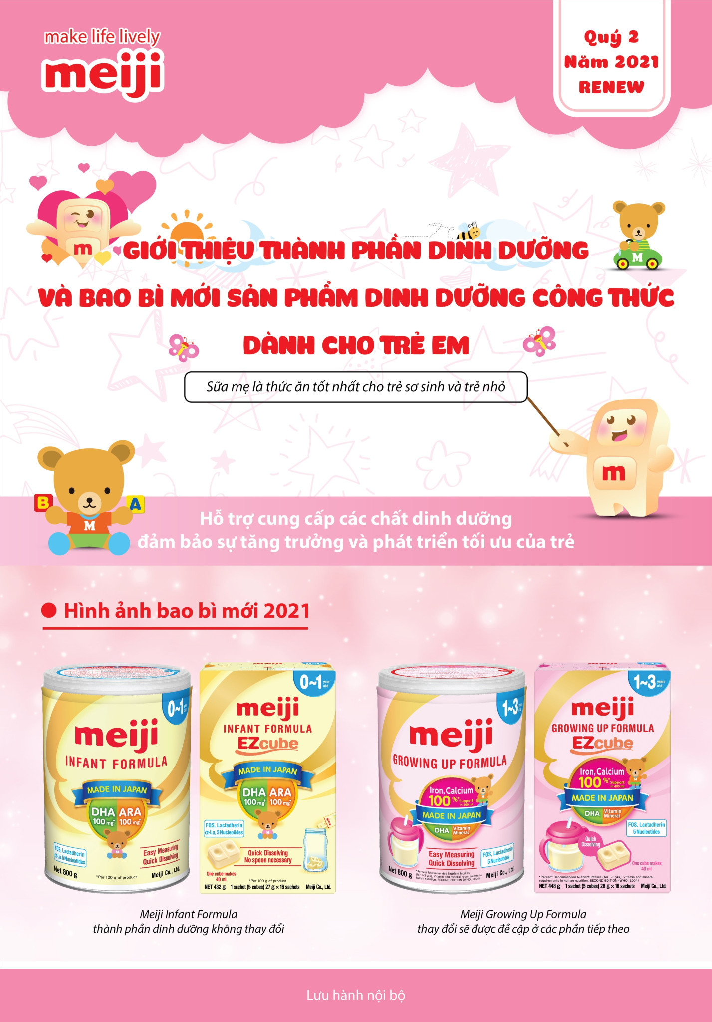 Sữa bột Meiji 1-3 tuổi Growing up Formula 800g (nhập khẩu chính hãng)
