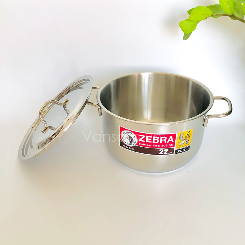 [HCM]Bộ nồi inox 304 - 3 đáy Extra Zebra 180827 - Thái Lan