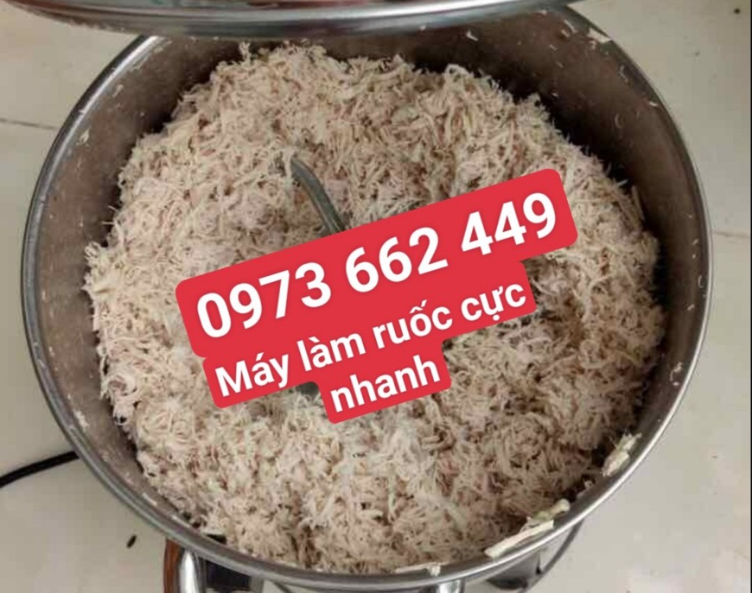 Máy làm ruốc thịt cực bông nhanh tiện lợi.Máy xé chà bông đánh tơi chà bông, ruốc nấm