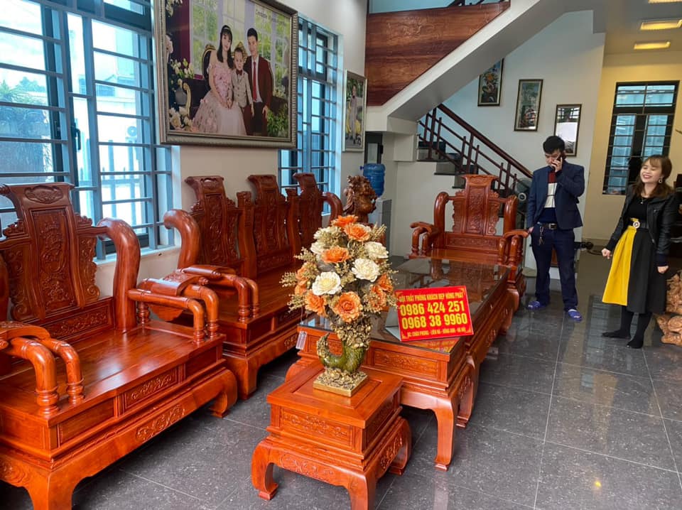 Bộ bàn ghế Tần Thủy Hoàng gỗ hương đá