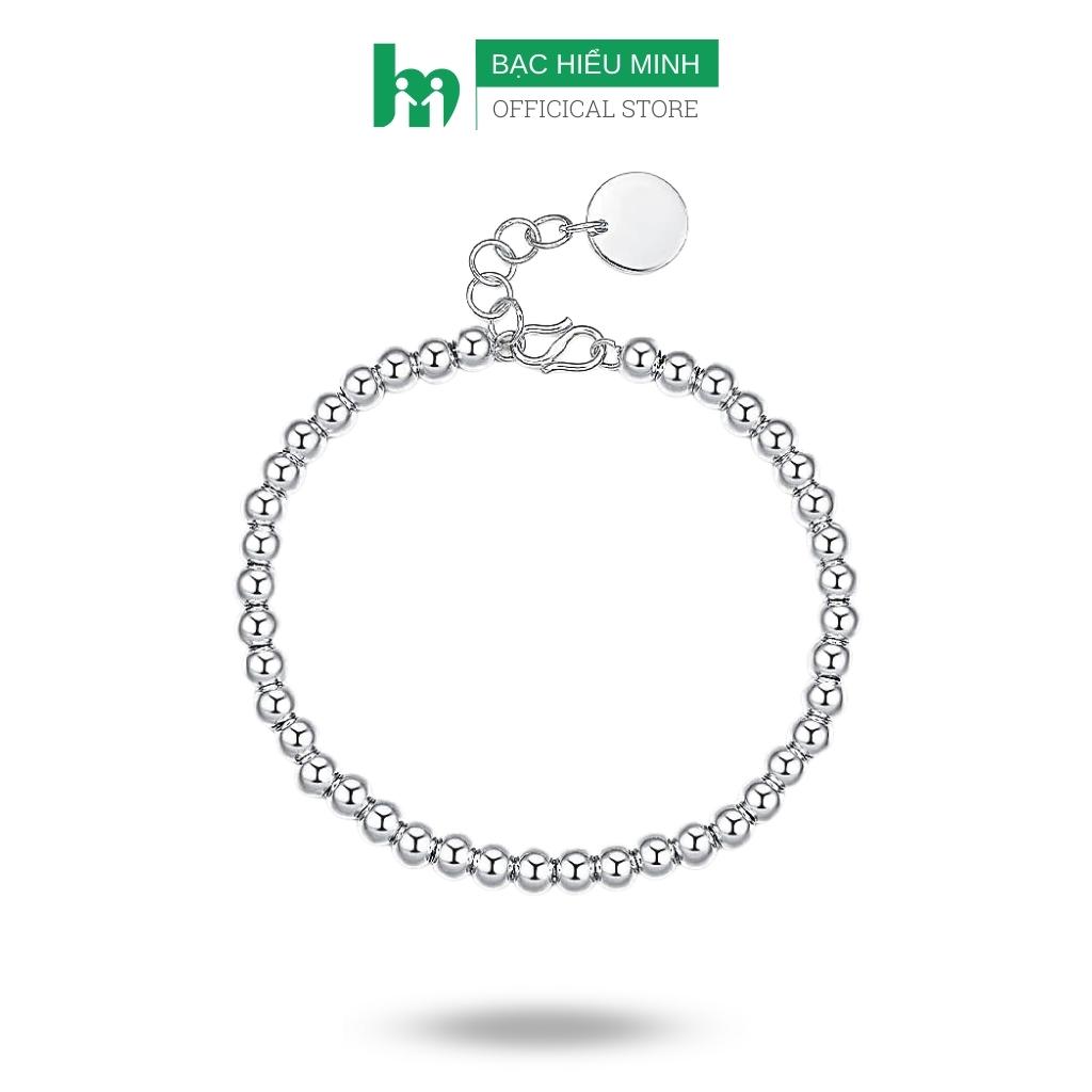 Lắc tay bạc nữ bi tròn bạc hiểu minh ltu474