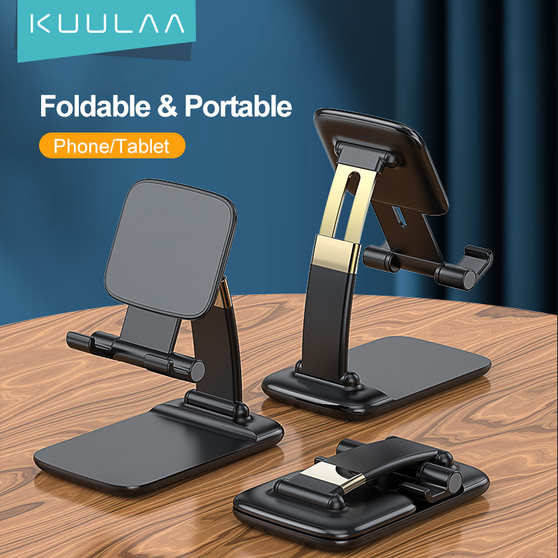 KUULAA Universal Phone Holder Stand Tablet Desktop Holder Telescopic Desktop Stand Adjustable Mobile Phone Support For iPhone iPad Huawei Tablet Computer Standable Phone Desk Holder Cellphone Holder