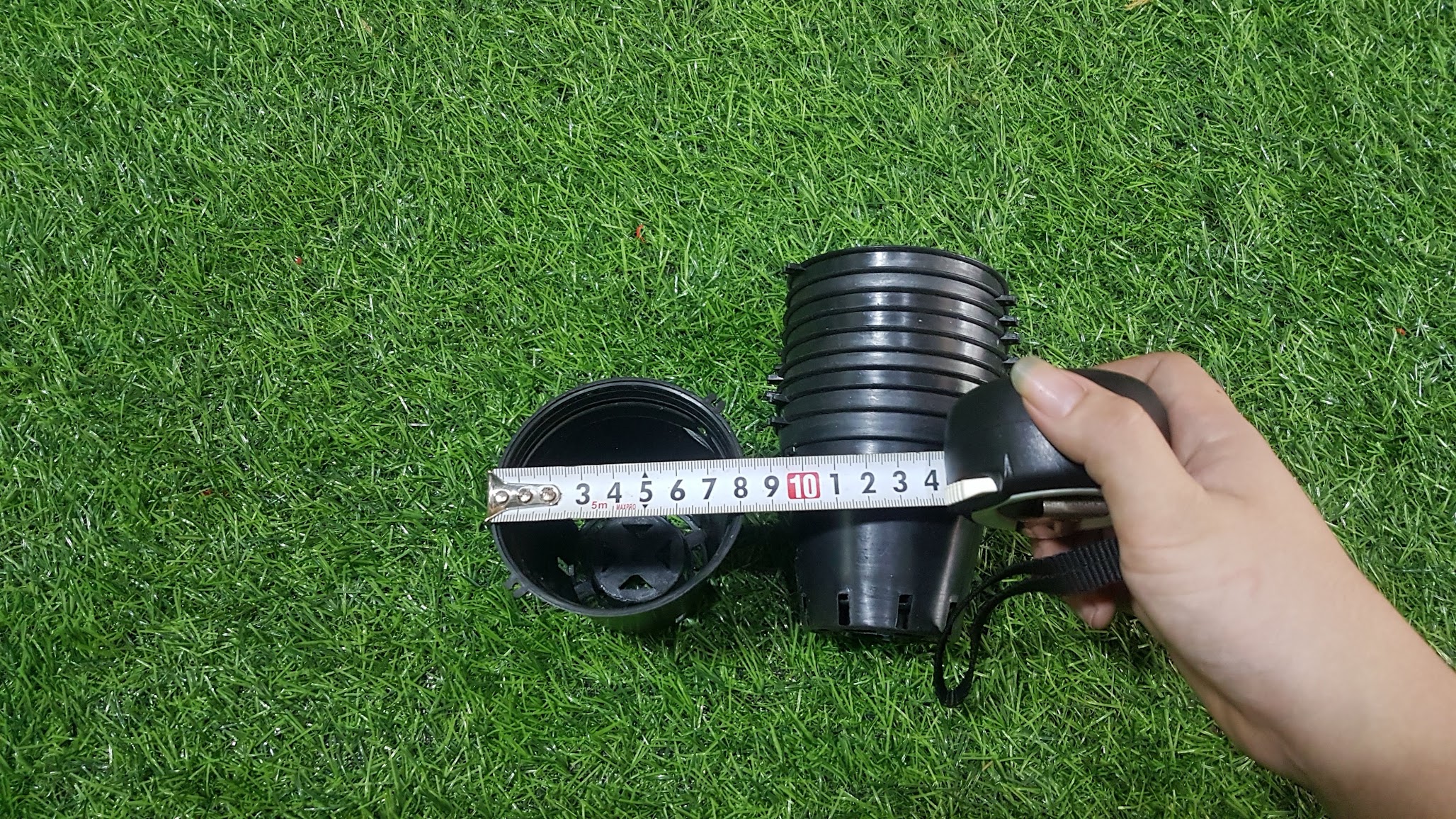 Combo 10 chậu đen trồng lan phi 8cm