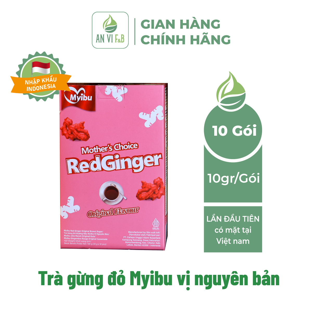 COMBO TRÀ GỪNG ĐỎ MYIBU NHẬP KHẨU INDONESIA