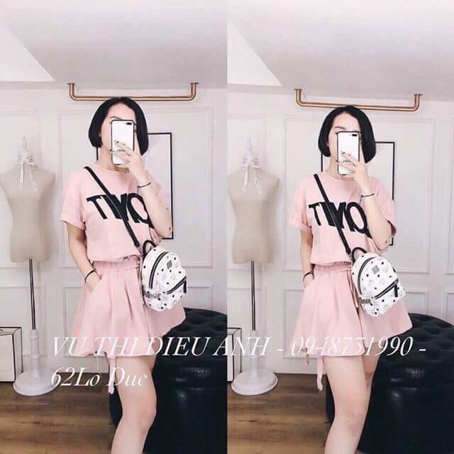 bộ đồ đùi chất coton mặc mát mùa hè cá tính