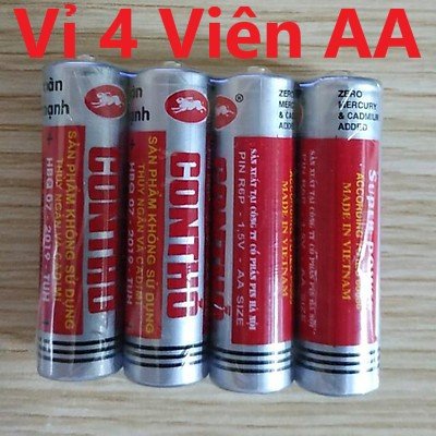 Vỉ 4 Pin con thỏ AA, cỡ lớn, AAA cõ bé, pin 1,5V